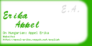 erika appel business card